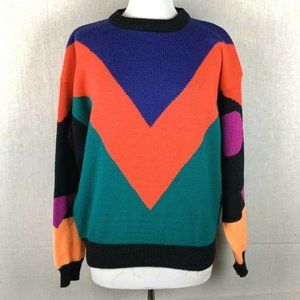 Obermeyer Ski Sweater Vintage 80’s Bright Colors